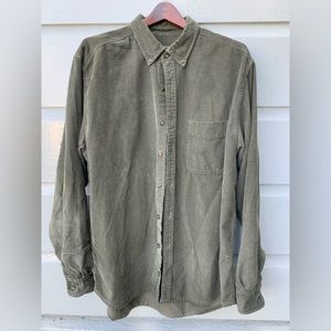 Vintage Eddie Bauer green Cordaroy long sleeve